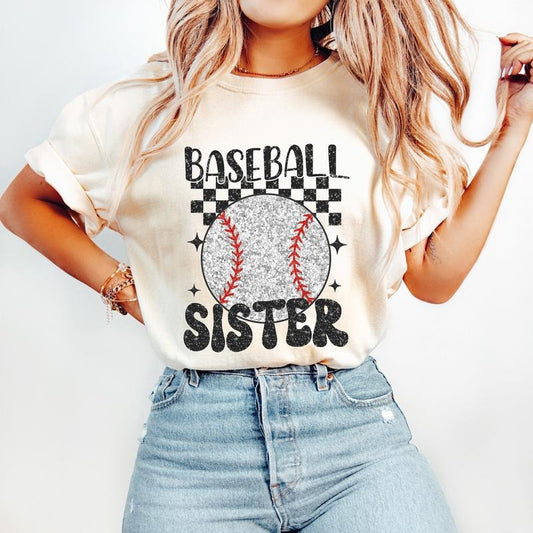 Retro Baseball Sister T-Shirt, Baseball T-Shirt, Sports T-Shirt