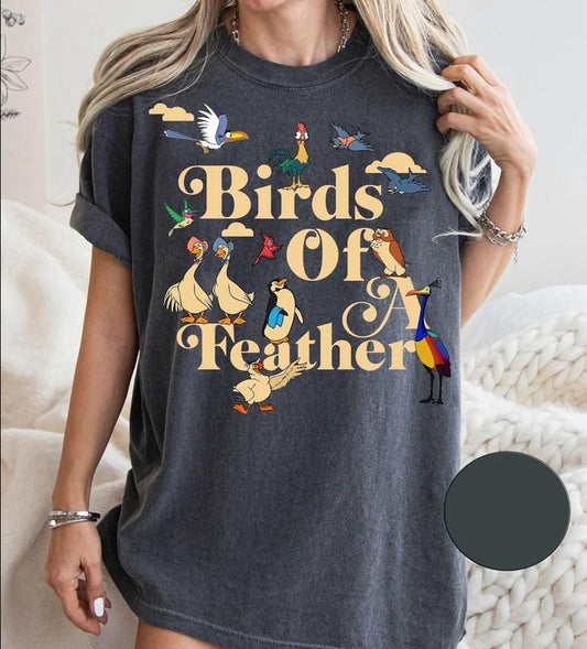 Retro Bird Characters Group Shirt | Birthday Girl Trip Shirts, summer outfits, family matching outfits, vacation outfits