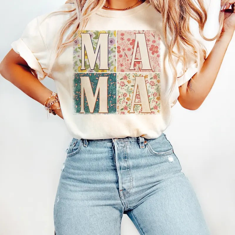 Retro Boho Mama shirt, Boho mama sublimation, Mama , Mother's Day , Mama shirt, Boho designs for mama, retro