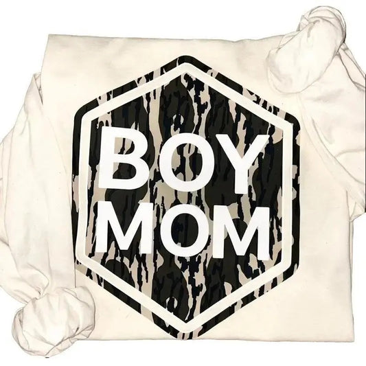 Retro Bottomland Boy Mom Oldschool Camo Pattern Unisex Sweatshirt, Vintage Camo Mama Shirt Full Sizes, Full Colors Classic Sweaters Tops Womenswear