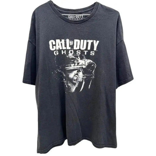 Retro Call of Duty Ghosts T-Shirt, Black Graphic Gamer Tee, Retro Video Game Apparel Tee Cotton Menswear Cotton Menswear Top Decoration