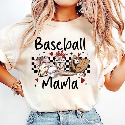 Retro Checkered Baseball Mama Tshirt-sweatshirt-hoodie, Coquette , Game Day Baseball Mom sweatshirt, Baseball Coquette Shirt , Trendy Baseball, Tis The Season Tshirt