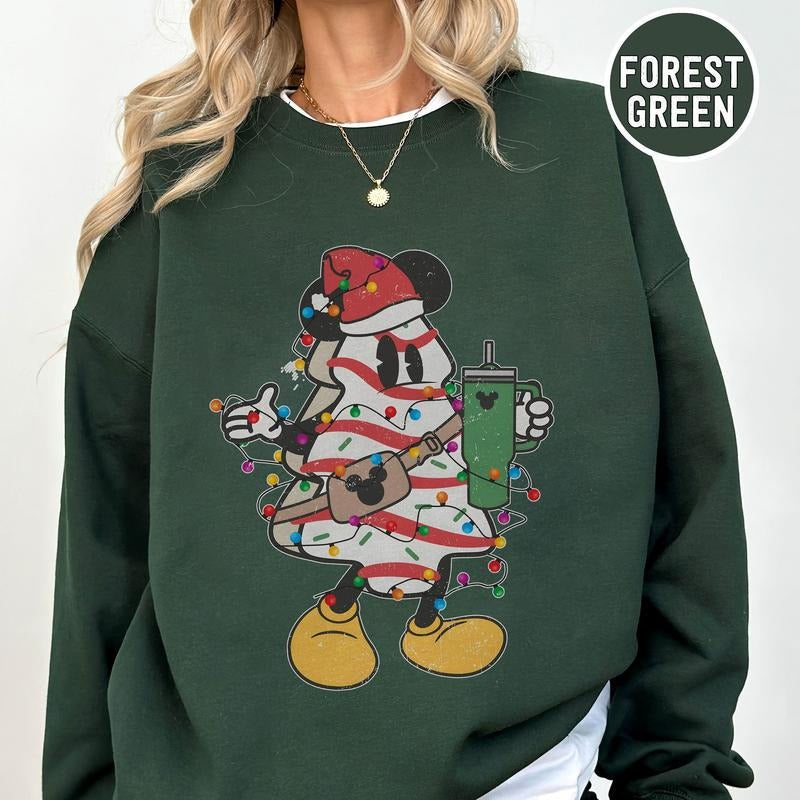 Retro Christmas Tree Cake Crewneck Sweatshirt, Hoodie, T-shirt