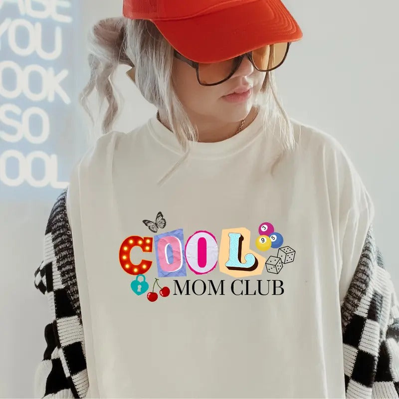 Retro Cool Mom Club Shirt~ Unisex Apparel Relaxed Fit Printed In The USA Clothing Womenswear Casual Comfort Cotton Top Athletic Boho Chic