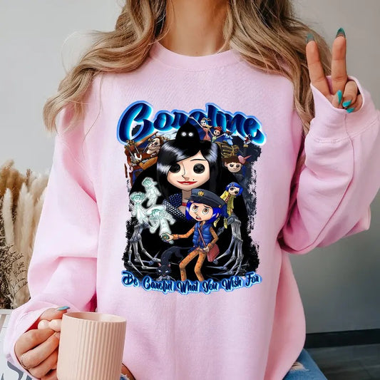 Retro Coraline Shirt, Vintage Halloween Coraline Shirt, Spooky movie Tee, Coraline Doll Shirt, Coraline Best For Coraline Movie Retro Horror