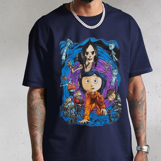 Retro Coraline Shirt, Vintage Halloween Coraline Shirt, Spooky movie Tee, Coraline Doll Shirt, Coraline Best For Coraline Movie Retro Horrorstyle{n002}2