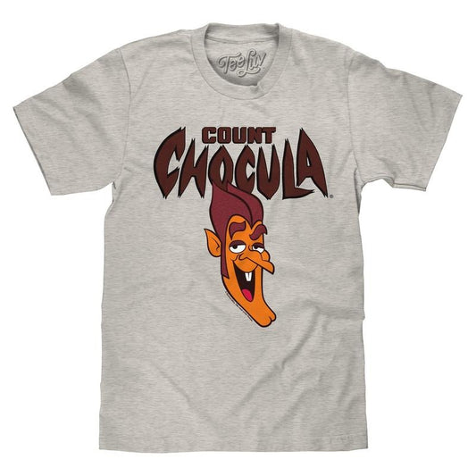 Retro Count Chocula Monster Cereal Mascot T-Shirt - Oat Heather