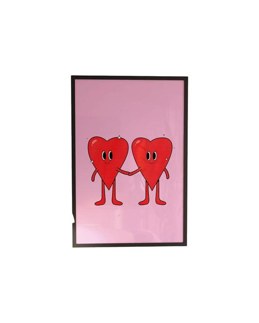 Retro Cute Heart Wall Print, Preppy Trendy Poster, Pink And Red Love Poster, Aesthetic Room Decor, Y2k Wall Art, Poster Prints No Frame, Gifts For Men Women Art Prints, Wall Art Home Decor, Abstract Wall Art, Gifts For Birthday Christmas Artwork Landscape