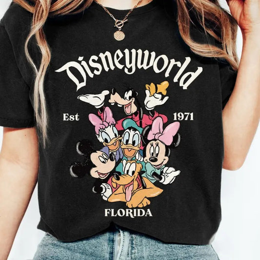Retro DN World Florida Shirt, DN World Est 1971 Shirt, DN Vacation Shirt, MK Mouse And Friends Shirt, Retro DN Shirt, Castle Magical Kingdom Shirt, Lady Tee, Cotton Crewneck Shirt for Men and Women, Gift for Family