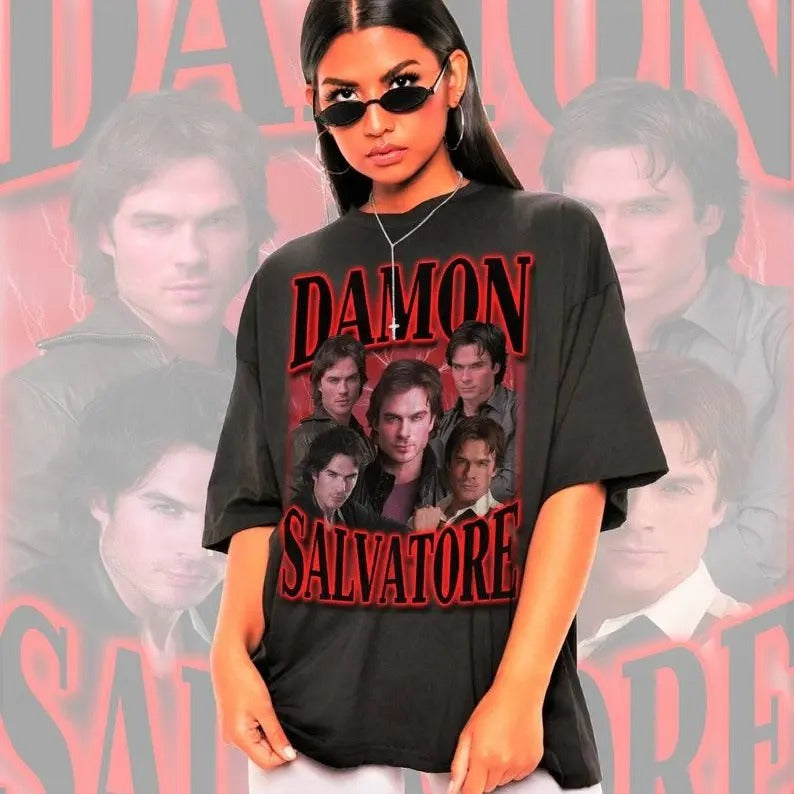 Retro Damon Salvatore Shirt-Damon Salvatore Sweatshirt