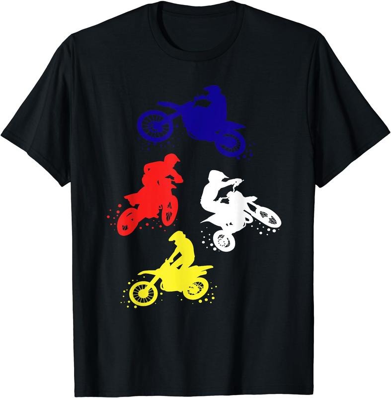 Retro Dirt Bike Boys Toddler Motocross Gift T-Shirt | Unisex Cotton Tee Gift, Crewneck, Short Sleeve