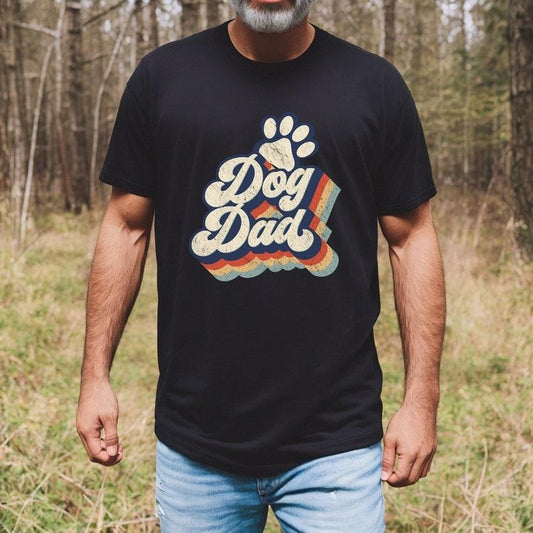 Retro Dog Dad Shirt, Dog Lover Dad T-Shirt, Mens Dog Shirt, Father's Day Shirt, Father's Day Gift, Step Dad Shirt, Dog Dad Gift