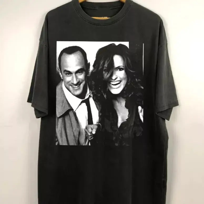 Retro Elliot Stabler And Olivia Benson T-Shirt, Law And Order Shirt, Elliot And