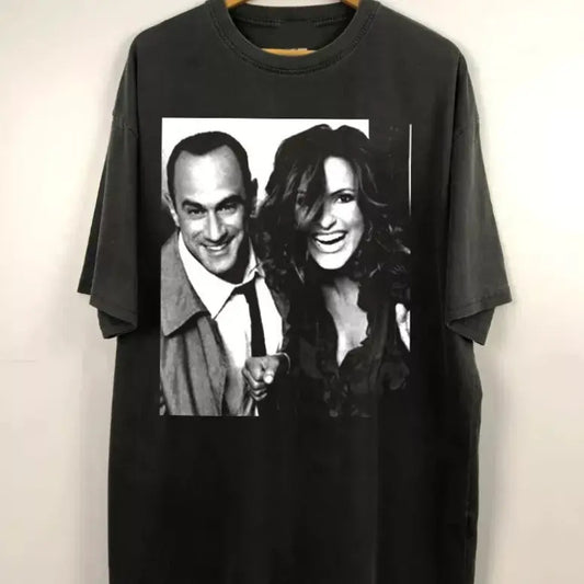 Retro Elliot Stabler And Olivia Benson T-Shirt, Law And Order Shirt, Elliot And
