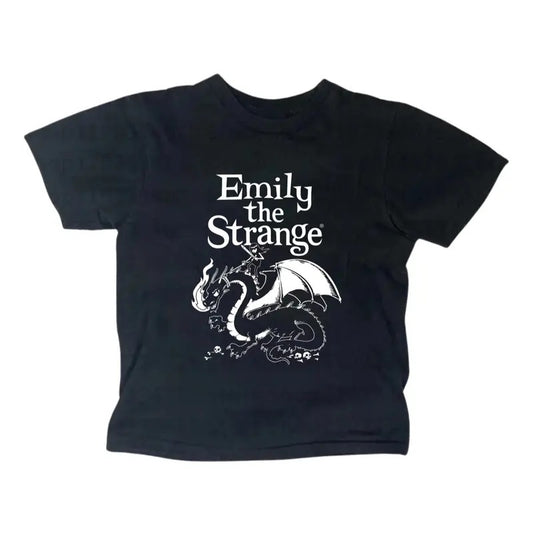 Retro Emily Strange Baby Tee, Gothic Emo Girl, Y2k Top Women Streetwear, Summer Girl Top, Women Fitted T-Shirt, Casual Cotton Short Sleeve