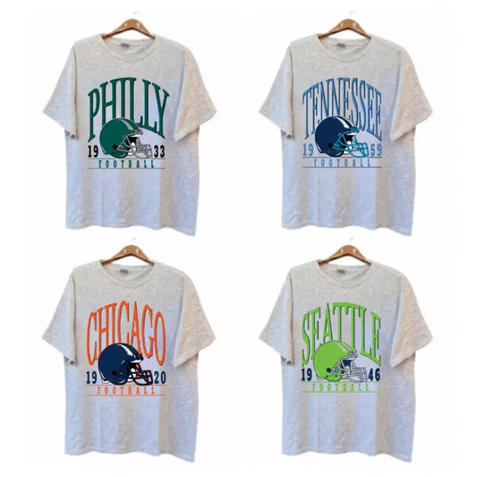 Retro Football T-Shirt - Vintage All Team Sports Collection, Gift for Sports Fans