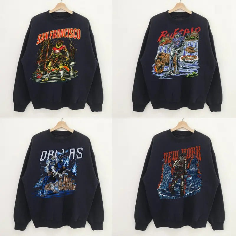 Retro Football Team Sweatshirt in Black - A Must-Have for Every Football Fan's Collection