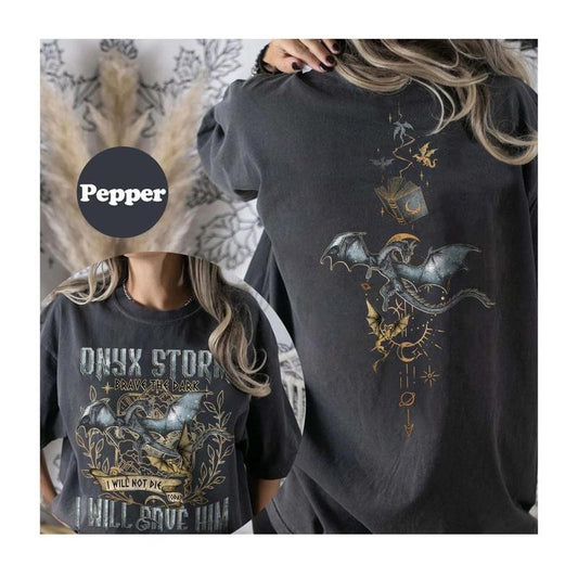 Retro Fourth Wing Series Shirt, Onyx Storm, Dragon Rider, Bookish Tee Gift For Book Lover, Violet Sorrngail, Fantasy book