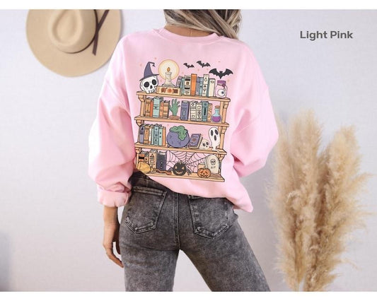 Retro Ghost Sweatshirt, Librarian Ghost Halloween, Halloween Teacher Sweatshirt, Halloween Shirt, Teacher Gift, Boo School  T-shirt, sweater and Hoodie