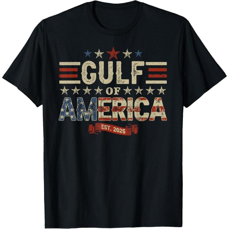Retro Gulf Of USA America Est 2025 American Flag Gulf Mexico T-Shirt made in usastyle{n002}2