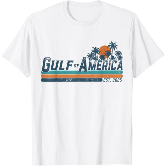 Retro Gulf Of USA America Est 2025 American Flag Gulf Mexico T-Shirt made in usastyle{n002}3