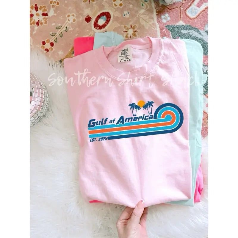 Retro Gulf of America T shirt  | Blossom comfort colors T shirt top