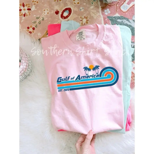 Retro Gulf of America T shirt  | Blossom comfort colors T shirt top