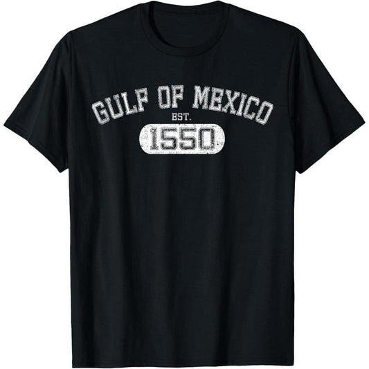 Retro Gulf of Mexico Est 1550 Mexican Flag for Men Women T-Shirt made in usa