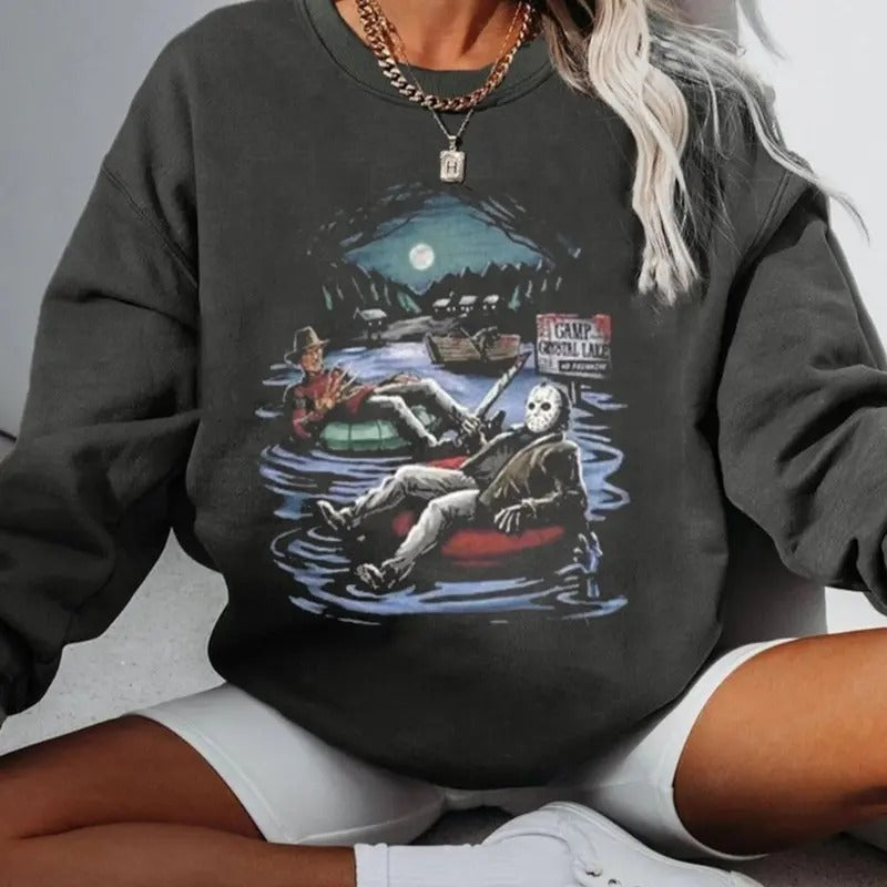 Retro Halloween Horror Movie Sweatshirt, Scream Sweatshirt, Horror Movies Characters Shirt, Halloween Sweatshirt