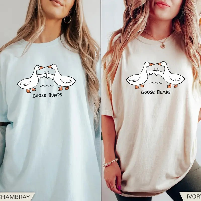 Retro Halloween Shirt, Vintage Halloween Costume, Silly Goose, Goose Bumps Shirt, Goose Shirt, Silly Goose Shirt Womenswear Tops