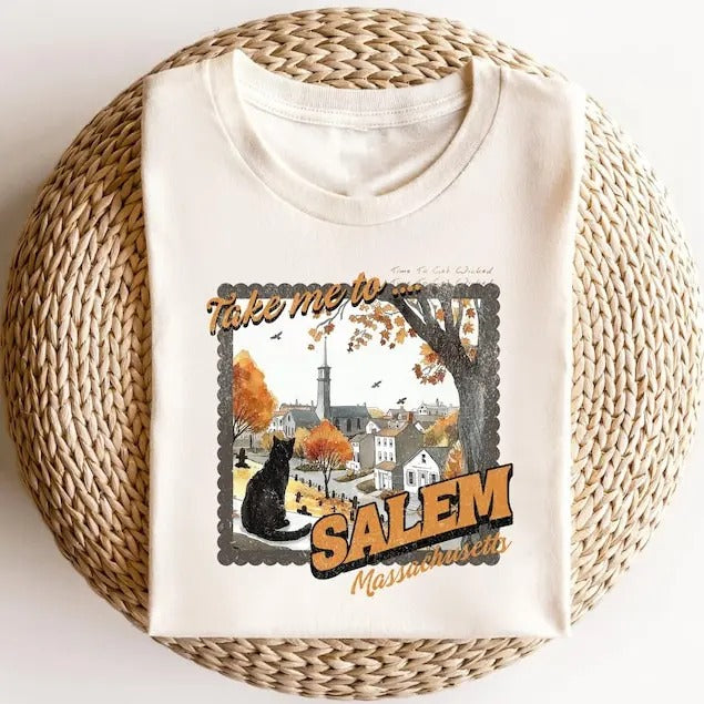 Retro Halloween Shirts Salem Witch TShirt, Salem Massachusetts, Hocus Pocus, Salem Massachusetts ,Retro Halloween Shirts