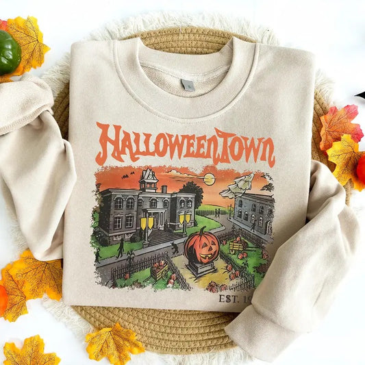 Retro Halloweentown Est 1998 Sweatshirt, Halloweentown University, Retro Halloween Sweatshirt,Halloween Pumpkin Shirt