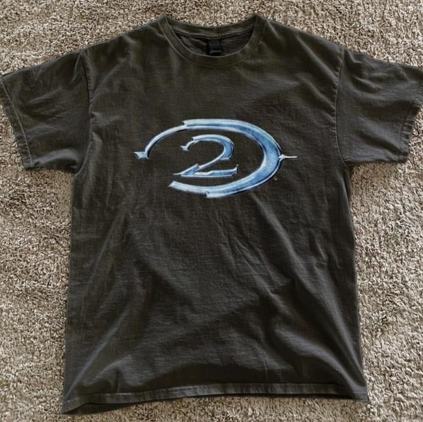 Retro Halo 2 T-Shirt, Gaming Tee, Gifts Shirt, Unisex Vintage Graphic Tees Gothic Grunge Y2k Emo Scene Amity Affliction Style Clothes Men Women Streetwear