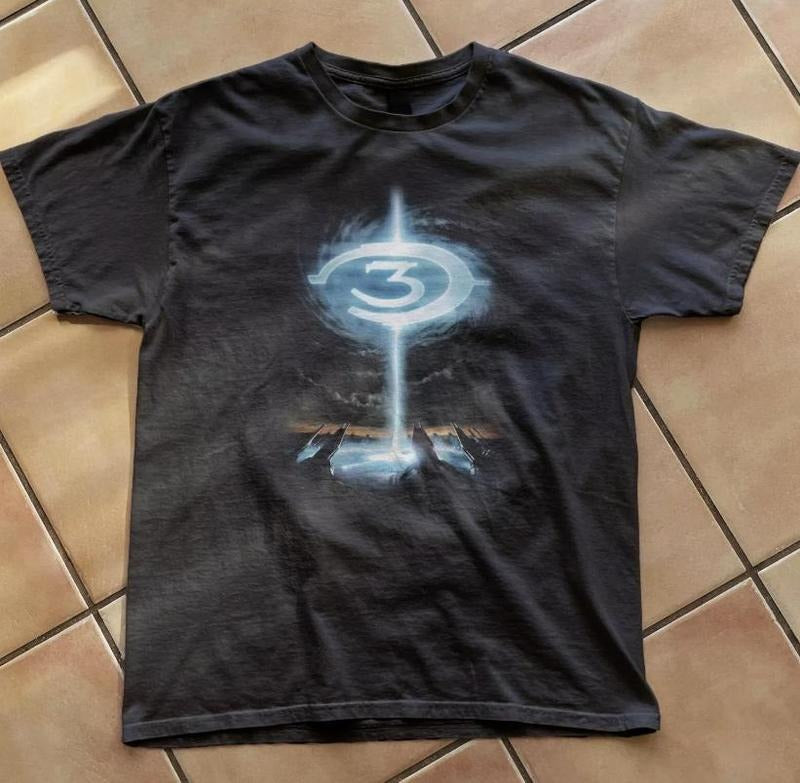 Retro Halo 3 logo tee, tshirt Vintage Gaming Shirt Y2k promotional tee- Vintage y2k tshirt Streetwear Menswear Top, gift for game lover