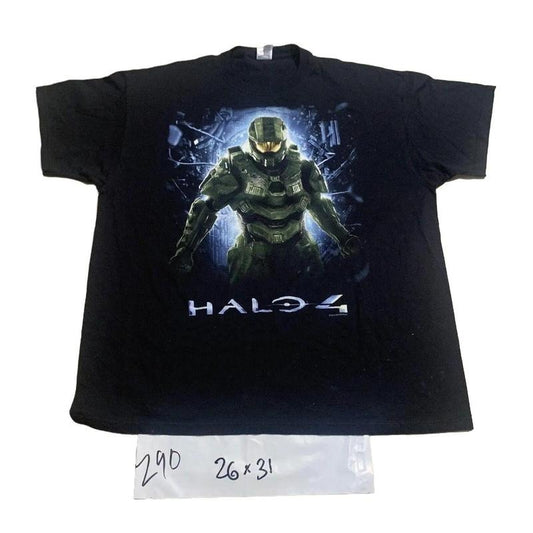 Retro Halo 4 logo tee, black tshirt Vintage Gaming Shirt Y2k promotional tee, Fashion Cotton, Full Colors, Full Sizes