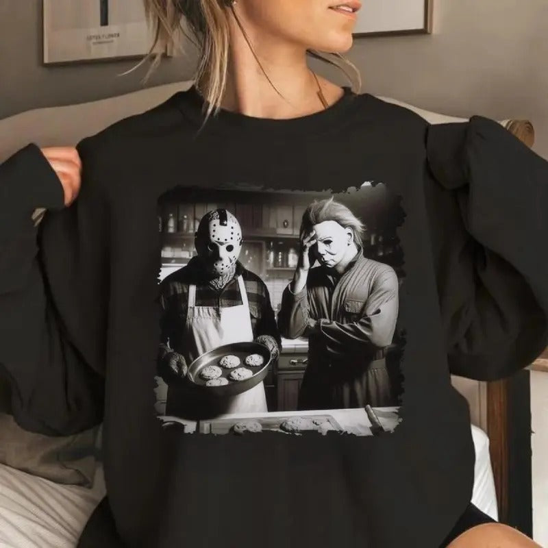 Retro Horror Movie Halloween Shirt, Friday 13th Sweatshirt, Horror Movie Shirt, Michaeel Myerrs Sweatshirt, Comic Art Hlw Sweatshirt, Gift for men and women