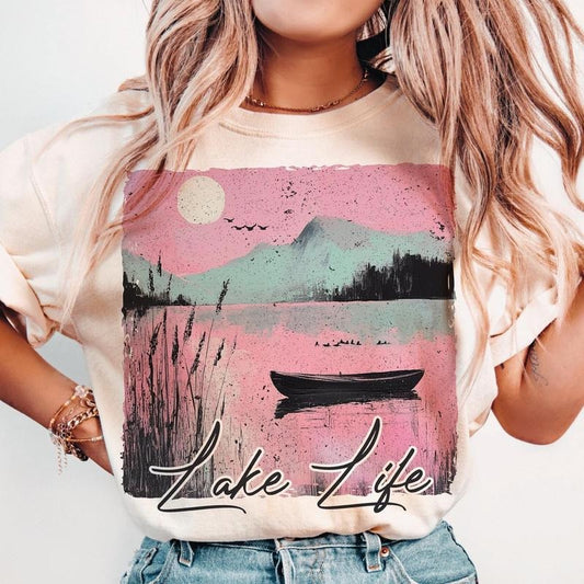 Retro Lake Day Tshirt Sweatshirt, Summer Vibes Shirt, Summer Beach Shirt, Summer Vacation Sweatshirt, Unisex Sweater Pullover Tee