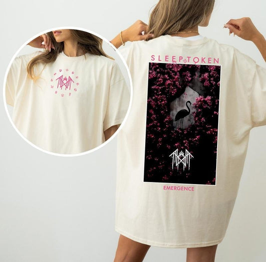 Retro Limited Sleep Token Emergence Unisex Shirt, Sleep Token Even In Arcadia Album Flamingo Tour 2025 Tee, New Song Concert Tour, Gift for for Woman