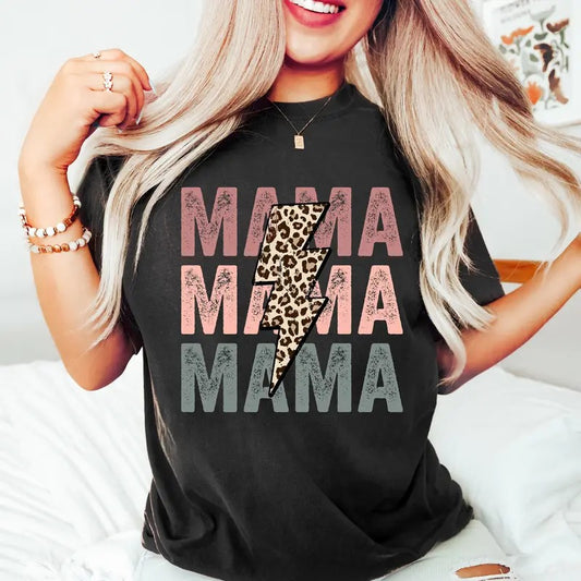 Retro Mama Shirt Leopard Mama Shirt Mom Life Shirtgirl Mama Shirt Motherhood Shirt Cute Mom Shirtmothers Day Giftmama T-shirt