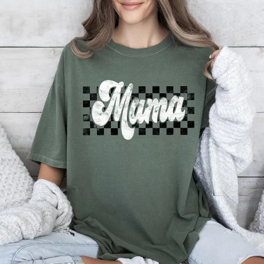Retro Mama, Vintage Comfort Colors Tshirt, Women's Crew Neck, Crewneckstyle{n002}2