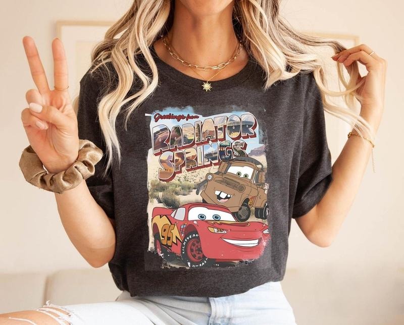Retro McQ ueen Cars Shirt, Cars Movie T-Shirt, Lightning Shirt,  Champion Shirt, Number Shirt,  Cotton Shortsleeve