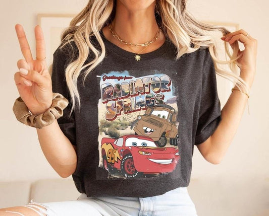 Retro McQ ueen Cars Shirt, Cars Movie T-Shirt, Lightning Shirt,  Champion Shirt, Number Shirt,  Cotton Shortsleeve
