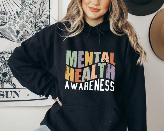 Retro Mental Health Awareness Sweatshirt, Anxiety Hoodie, Therapist Gift Sweatshirt, Psychology Lover Sweatshirt, School Psychologist Hoodie.