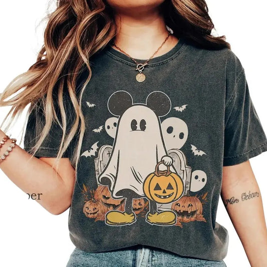 Retro Mickey Ghost Halloween Shirt, Halloween Comfort Colors T-shirt, Halloween Pumpkin Tee, Halloween Gifts