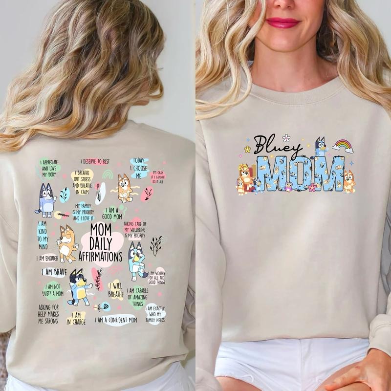 Retro Mom Bluey Sweatshirt, Bluey Mom Life Shirt, Mom Bluey Shirt, Mom Daily Affirmation Shirt, Valentine's Day Shirt for Mom, Mama Life Shirt, Cool Moms Club Sweatshirt, Mother's Day Shirt Gift