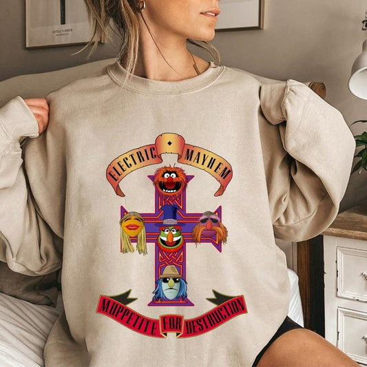 Retro Muppets Mayheem Shirt, Electric Mayheem Tee Shirt, Muppetite For Destruction Sweatshirt, Muppets Lovers T-shirt