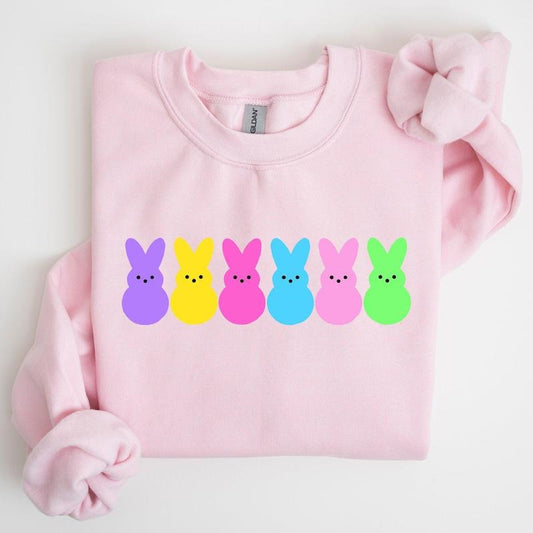 Retro Peeps, Easter Candy, Rabbit, Bunny Sweatshirt, Women's Crew Neck, Crewneck