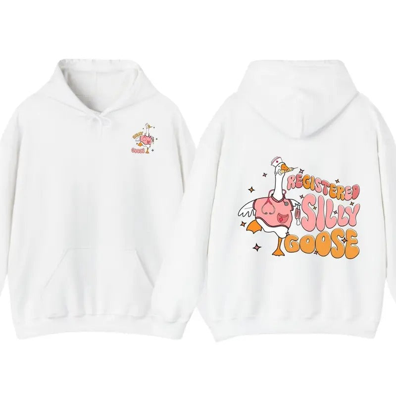 Retro Pink Nurse Silly Goose T-Shirt Hoodie, Funny Nursing Student Shirt, Nurse Appreciation Shirt, Pediatric Nurse, Silly Goose Lover Gift, Shirt For Men And Women Casual Crewneck Cotton Fit, T-shirt,