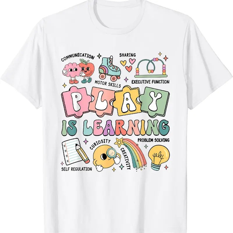 Retro Play Is Learning Kindergarten Teacher Team Women T-Shirt