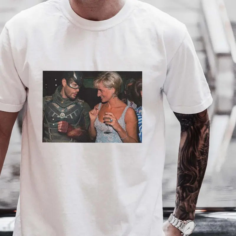 Retro Princess Diana and Soldier Boy Shirt, Princess Diana Tshirt, Princess Diana Crewneck, Limited Soldier Boy Vintage Unisex Shirt, Actor Homage tee, Ideal Gift for Him and Her